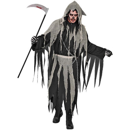 “Chained Reaper”  Hooded Robe With Gauze & Chain, Belt 