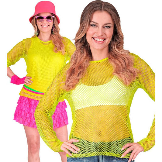 Neon Yellow Net Shirt