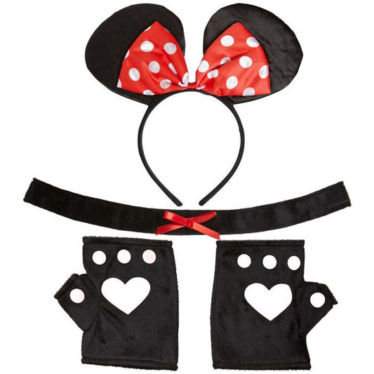 Mouse Set  Ears, Choker, Gloves 