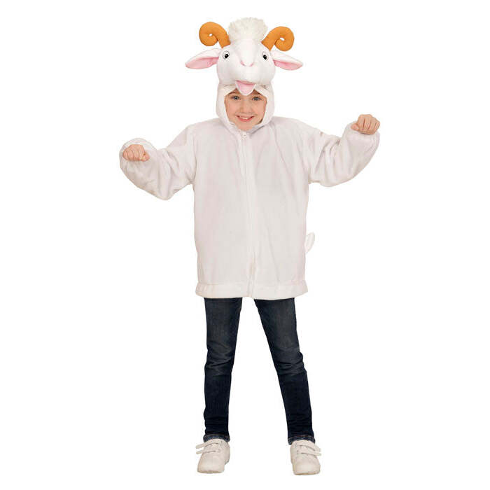 Goat In Soft Plush  Hoodie With Mask 