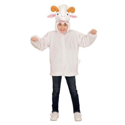 Goat In Soft Plush  Hoodie With Mask 