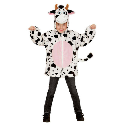 Cow In Soft Plush  Hoodie With Mask 