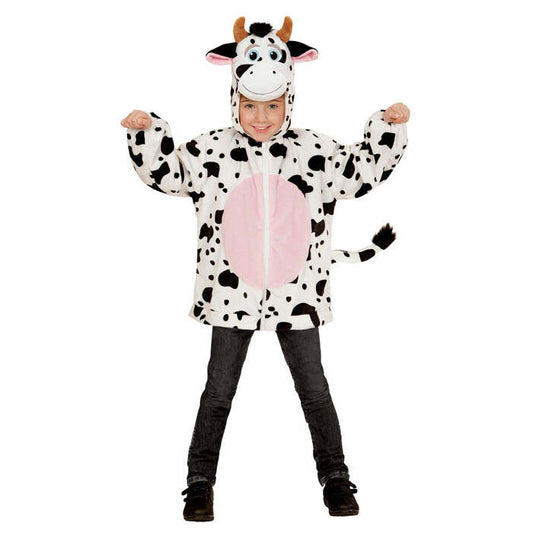 Cow In Soft Plush  Hoodie With Mask 