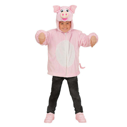 Pig In Soft Plush  Hoodie With Mask 