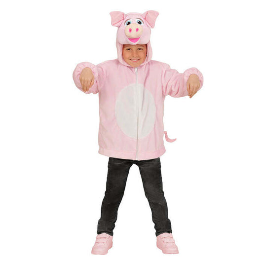 Pig In Soft Plush  Hoodie With Mask 