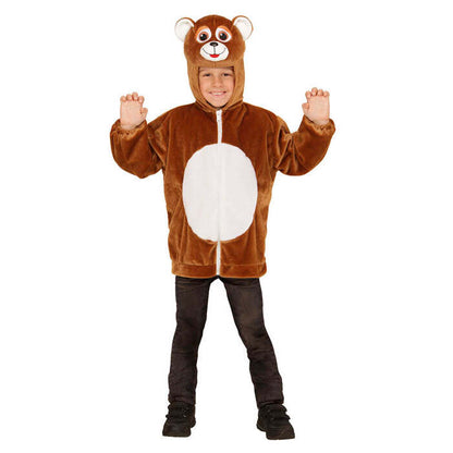 Bear In Soft Plush  Hoodie With Mask 