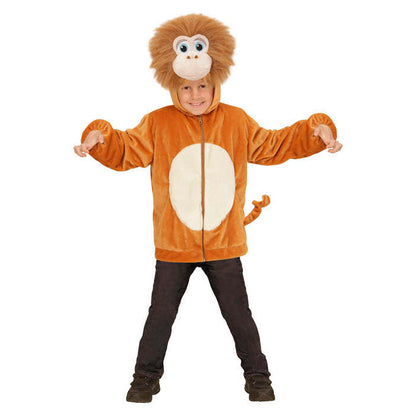 Monkey In Soft Plush  Hoodie With Mask 