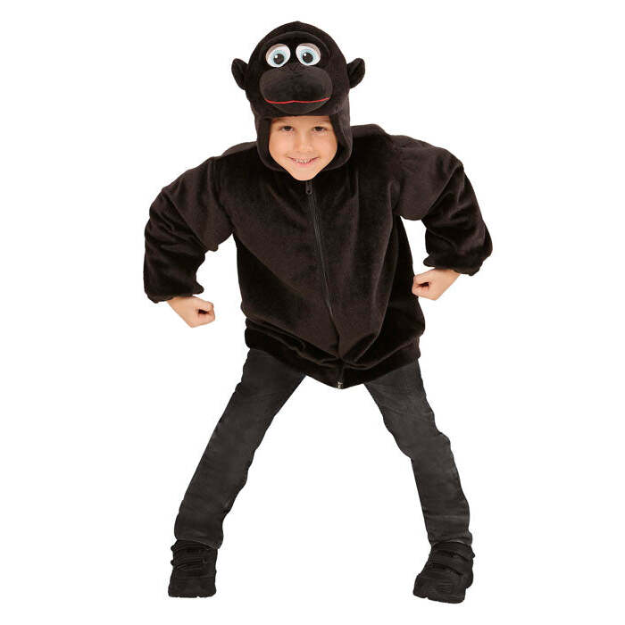 Gorilla In Soft Plush  Hoodie With Mask 