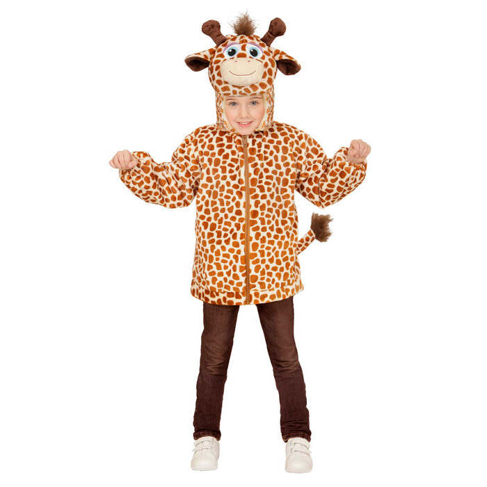 Giraffe In Soft Plush  Hoodie With Mask 