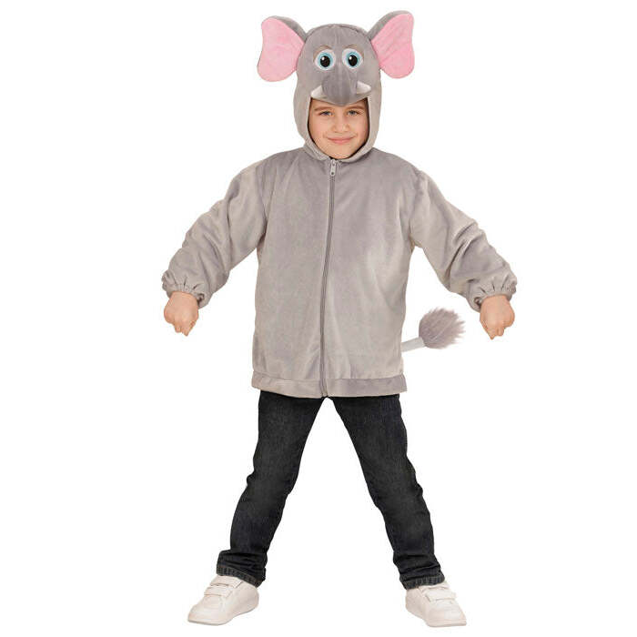 Elephant In Soft Plush  Hoodie With Mask 