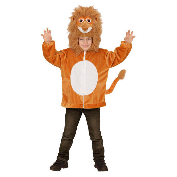 Lion In Soft Plush  Hoodie With Mask 