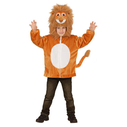 Lion In Soft Plush  Hoodie With Mask 