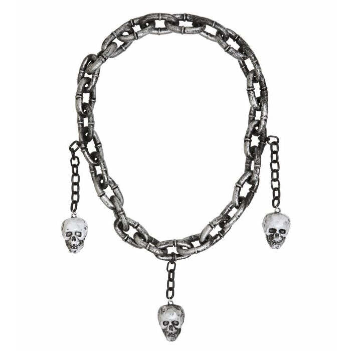 Chain Necklace With Skulls