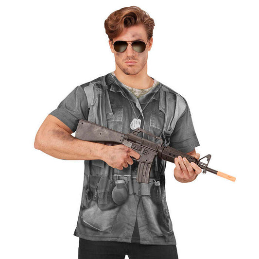 Soldier  Photorealistic Sublimation Printed T-Shirt 