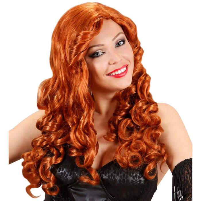 Red Jessica Wigs  Long Curly Hair  In Box