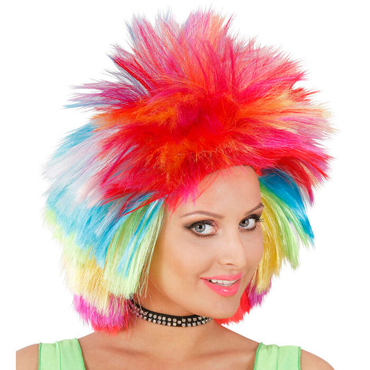 Multicolor Rock Star Wig In Box