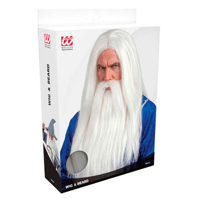 Wizard Wig With Maxi Beard & Moustache In Box