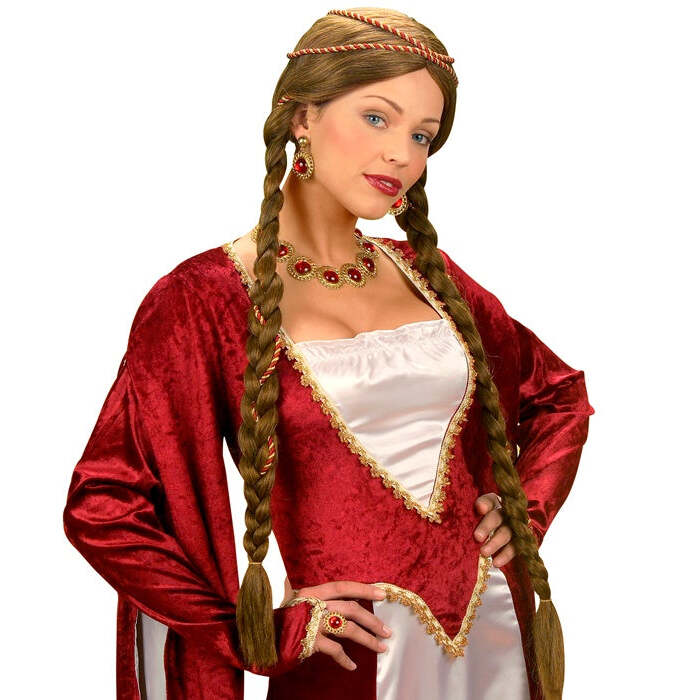 Renaissance Queen Wig Brown - In Box