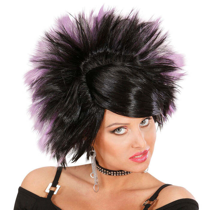 Rock Princess Wig Black/Purple -In Box