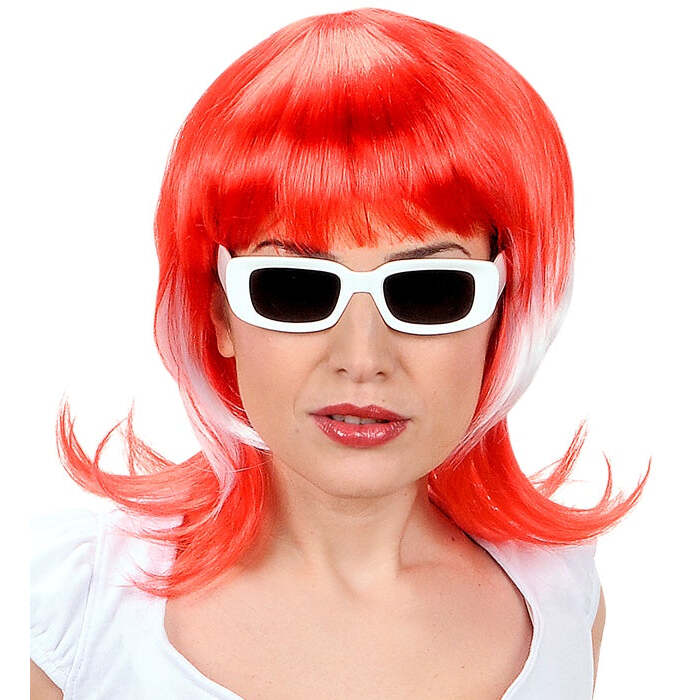 Red - White - Red Supporter Womanwig In Box