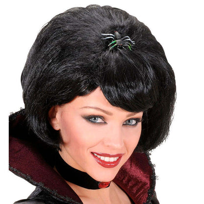 Black Widow Wig With Spider In Box