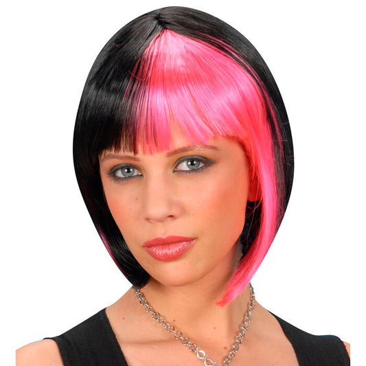 Zoey Wig Black With Pink Streaks- In Box