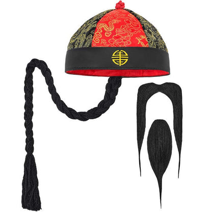 Hat with Moustache and Goatee Chinese for Men Image 1