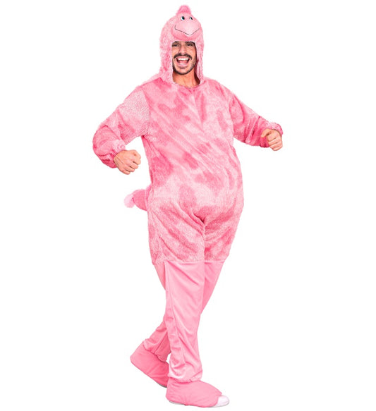 Funny Flamingo  Hooded Jumpsuit With Mask 