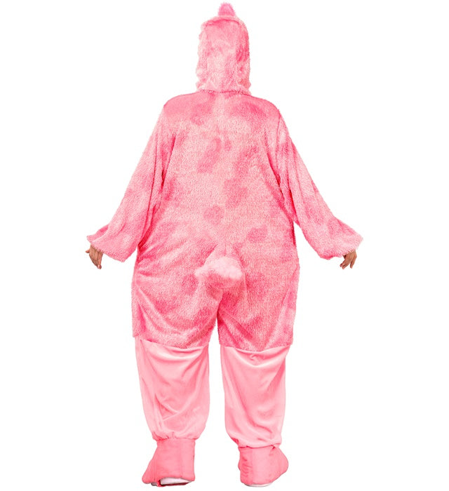 Funny Flamingo  Hooded Jumpsuit With Mask 