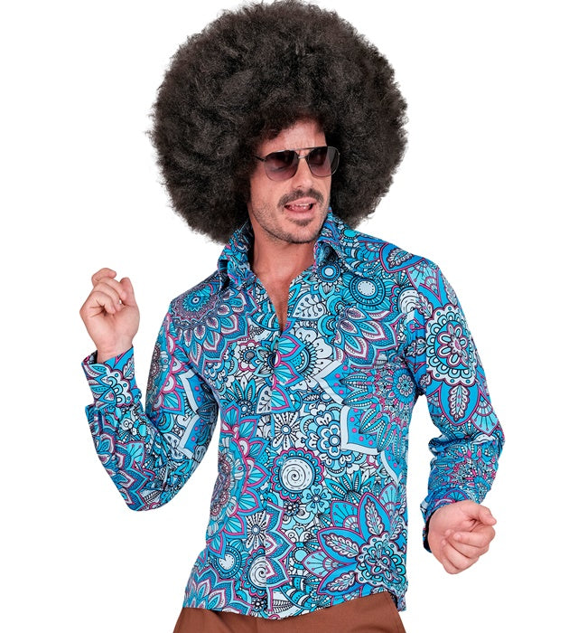 The 60S Fashion - Blue Mandala  Shirt  