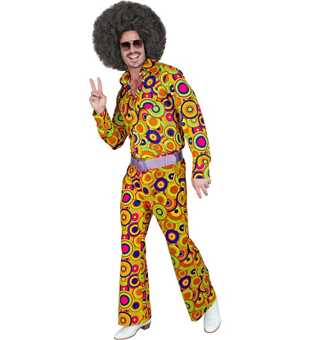 The 70S Groovy Style - Yellow Circles  Pants 