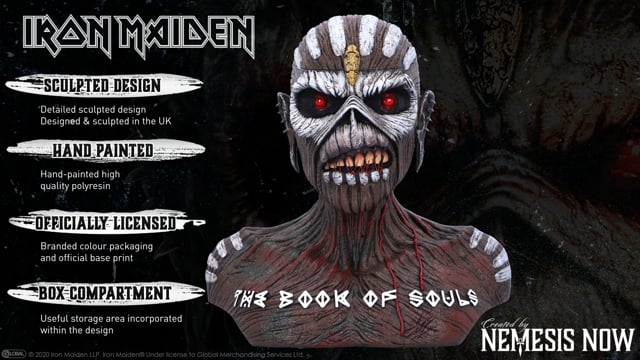 Iron Maiden Book of Souls Eddie Bust Box The 26cm Officially Licensed Statue 10