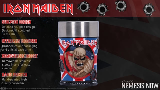 Iron Maiden Eddie The Trooper Shot Glass Merchandise 7cm Officially Licensed 10