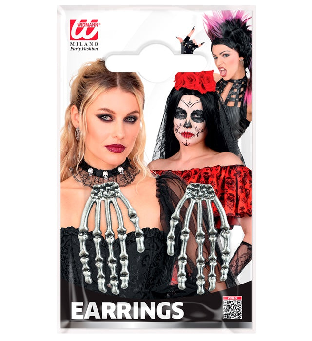 Earrings Skeleton Hand