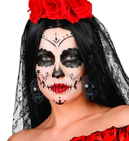 Earrings Skull Eyes Strass
