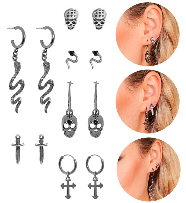 Character Earrings 6 Different Styles On Card