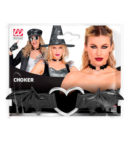 Choker Heart With Bat Wings