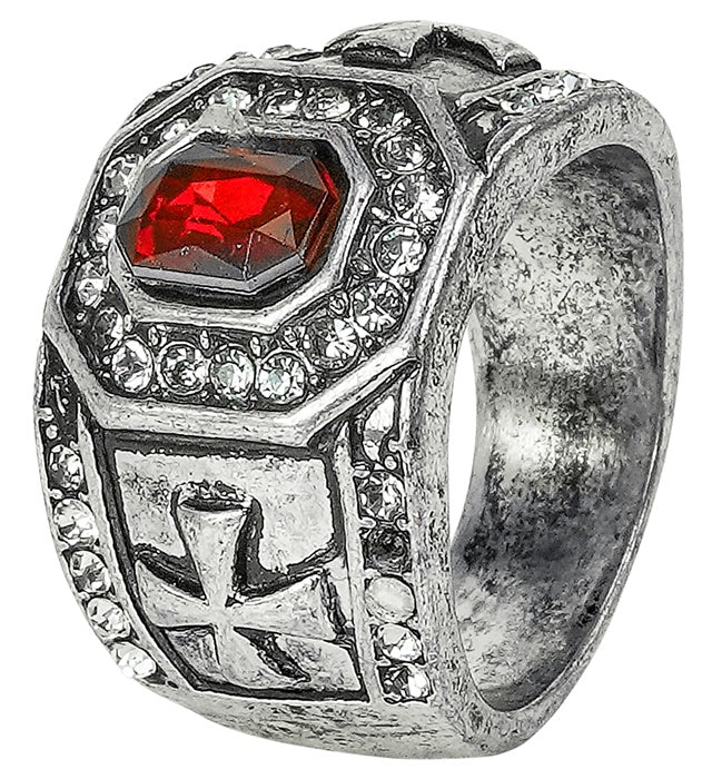 Ring Strass & Gemstone Red
