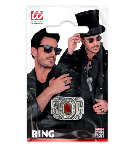 Ring Strass & Gemstone Red