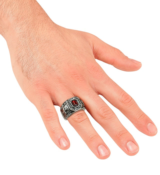 Ring Strass & Gemstone Red