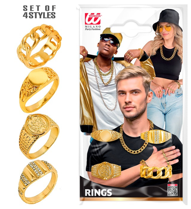 Rings Gold Assortment 4 Styles