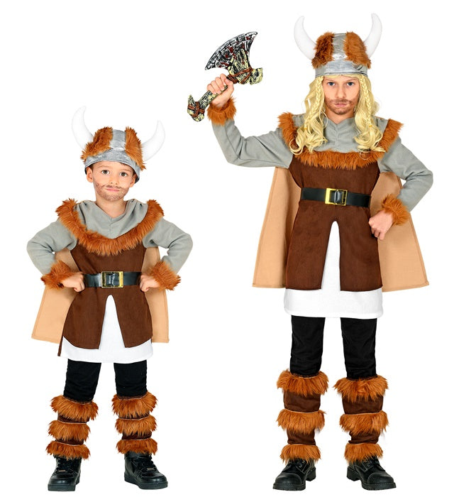 Viking  Tunic With Belt And Cape, Boot Tops, Helmet 