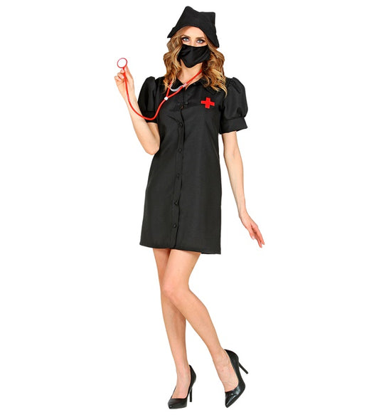 Dark Nurse  Dress, Headpiece, Stethoscope 