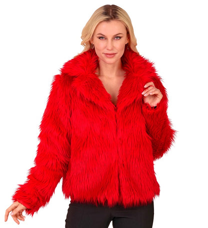 Red Plush Woman Jacket