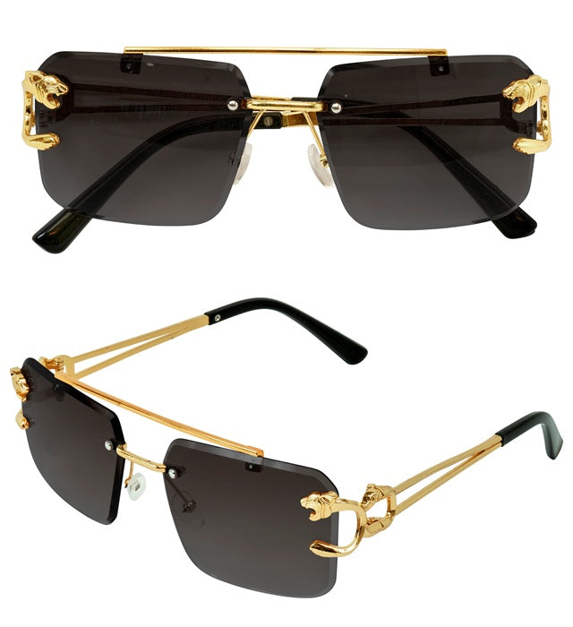Glasses Animalier Gold With Smoke Lenses