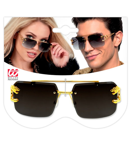 Gold Animalier Glasses with Smoke Lenses Image 2