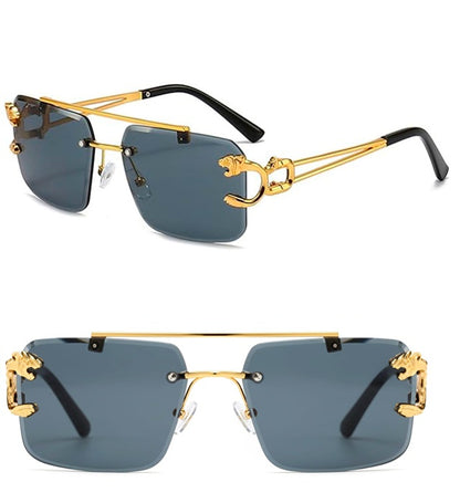 Gold Animalier Glasses with Smoke Lenses Image 4