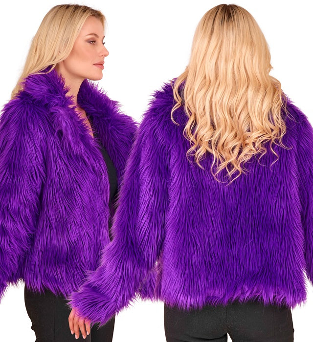 Purple Plush Woman Jacket