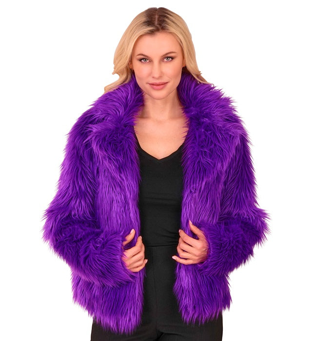 Purple Plush Woman Jacket