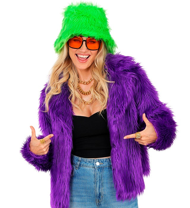 Purple Plush Woman Jacket
